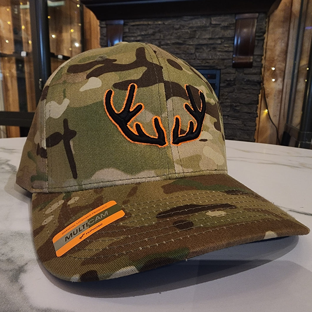 Camo/Orange Natjuk Flexfit Cap