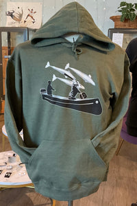 Green beluga hunt hoodie