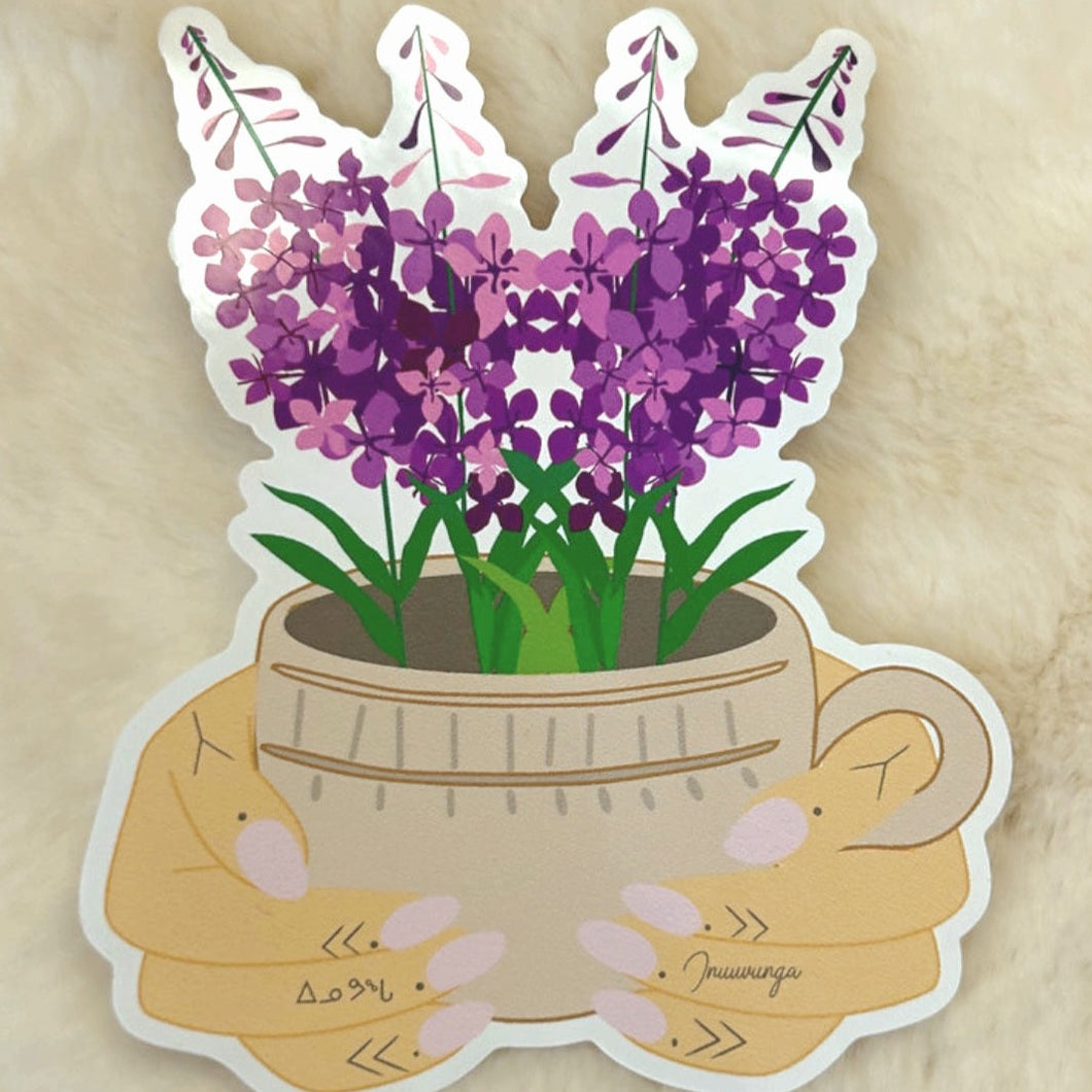 Cup of fireweed sticker