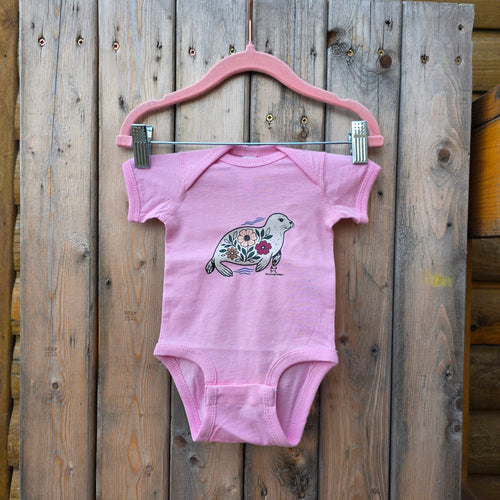 Floral natsiq pink onesie