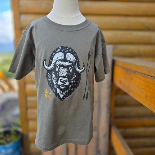 Youth Umimmak olive tee