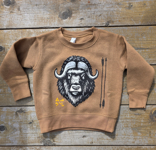 Toddler brown Umimmak crewneck