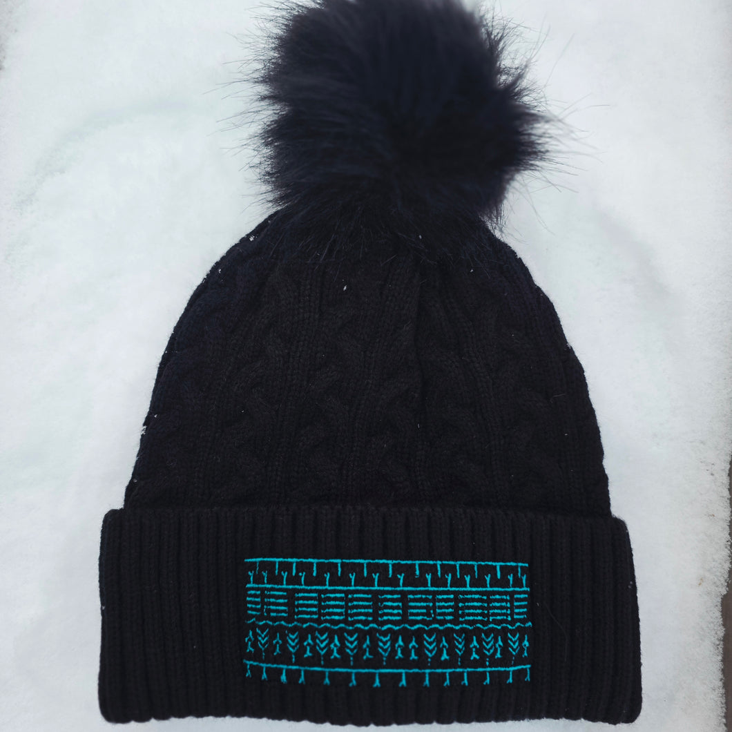 Beanie - teal + black tunniit