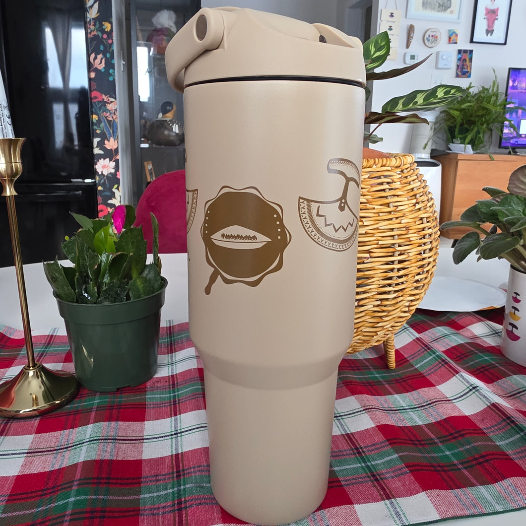 Drum beige tumbler 1.2L