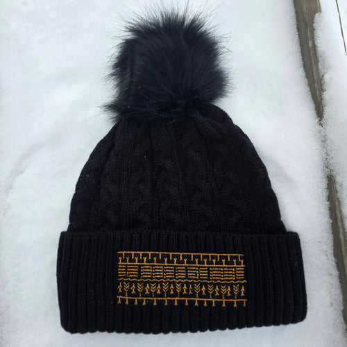 Beanie - brown + black tunniit