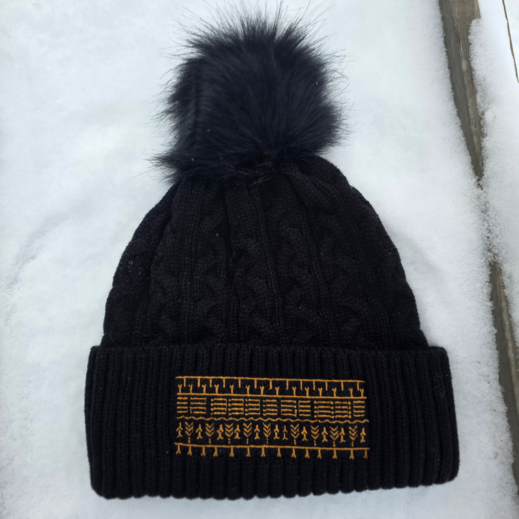 Beanie - brown + black tunniit