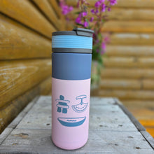 Load image into Gallery viewer, Pink + blue inuksuk tumbler