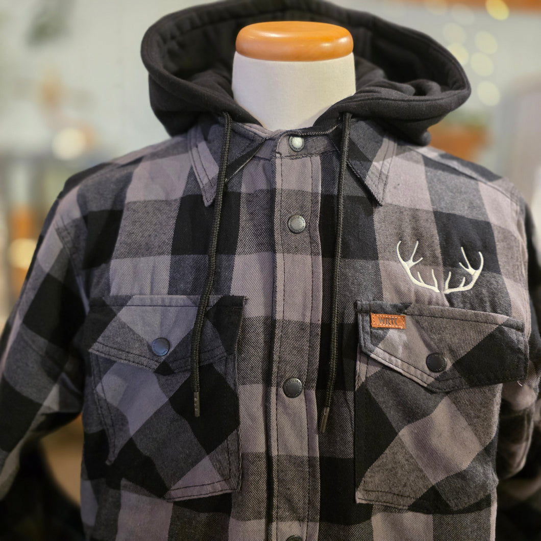 Natjuk Quilted Flannel Jacket with Hood